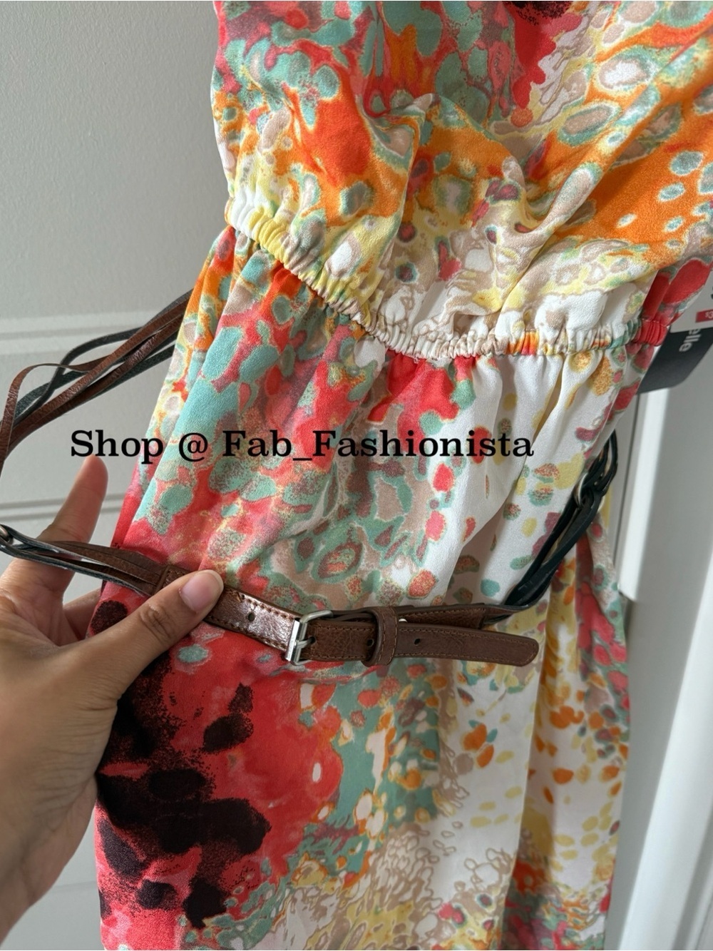 Floral one shoulder summer dress size small - Picture 5 of 8